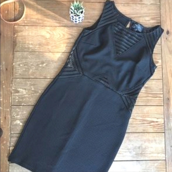 Romeo & Juliet Couture Bodycon Cocktail Dress Size Large Black - Picture 4 of 9